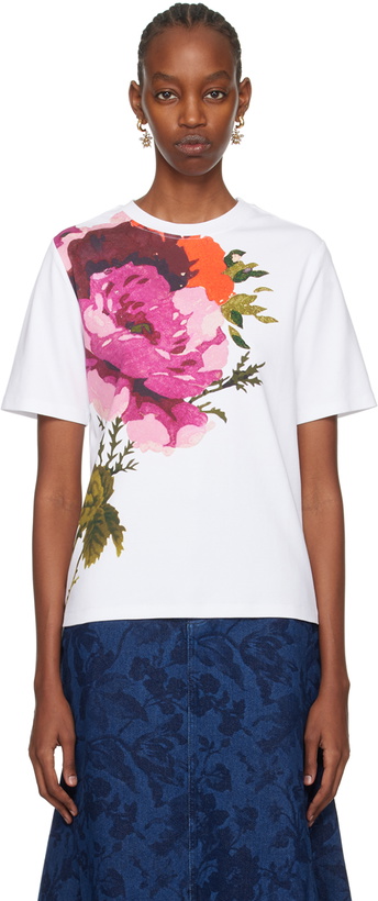 Photo: Erdem White Printed T-Shirt