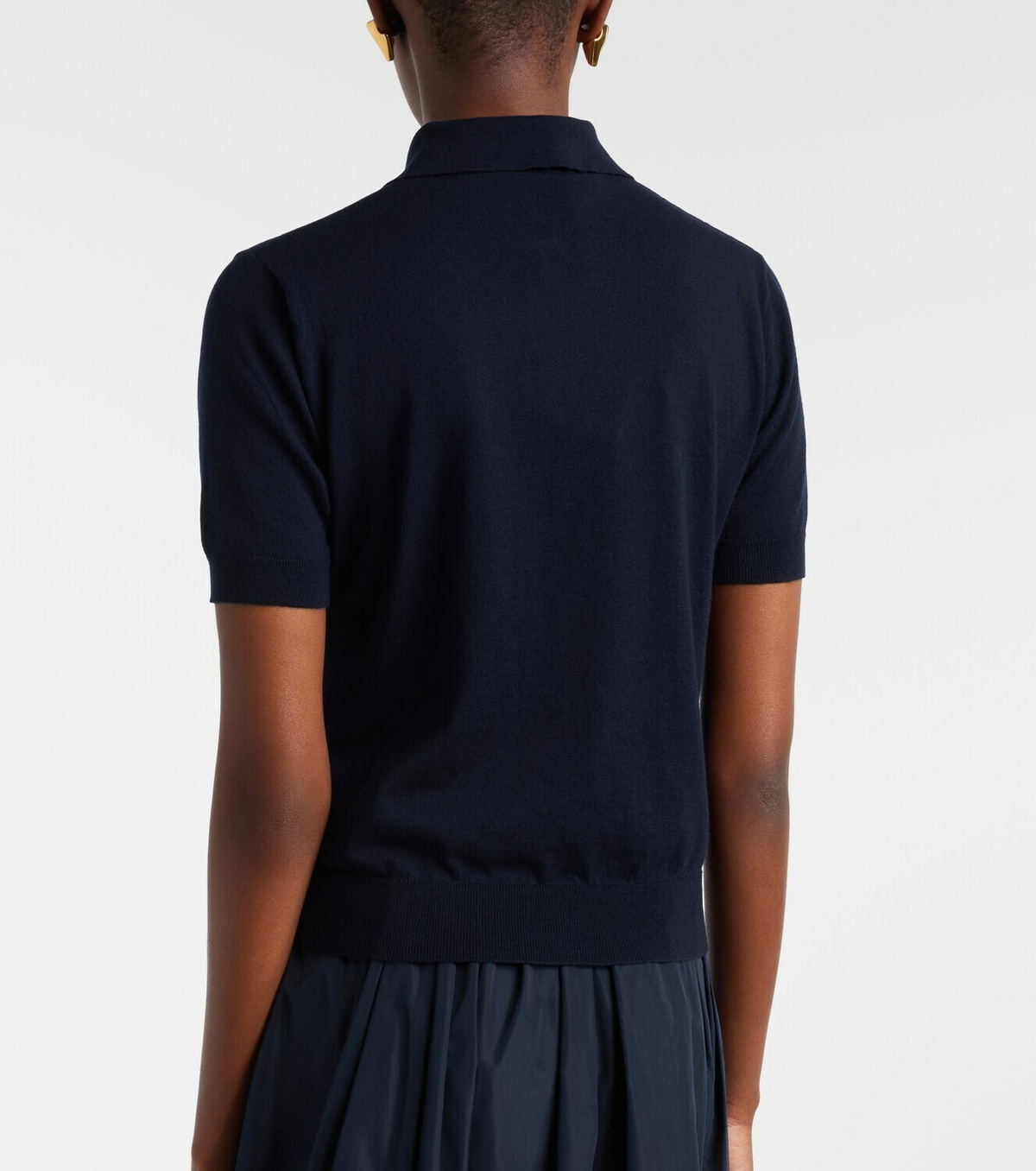 'S Max Mara Cotton, silk, and cashmere polo sweater