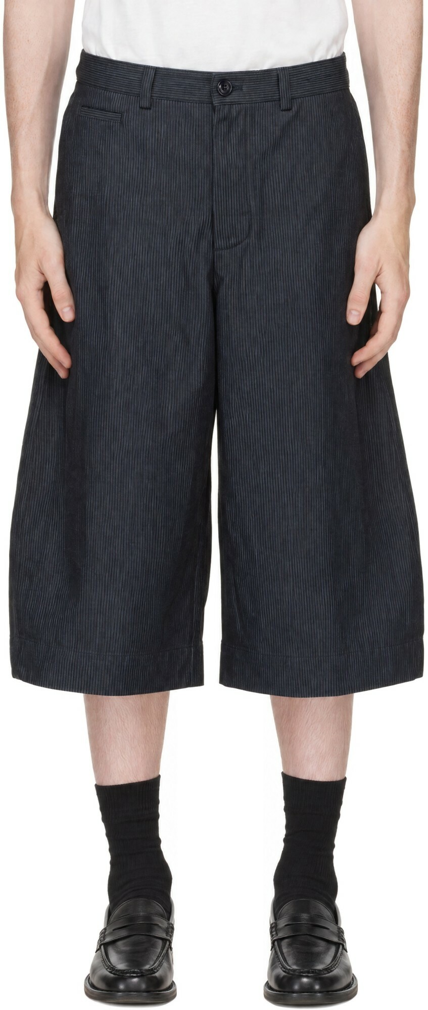 SAGE NATION Navy Stripe Shorts