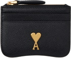 AMI Paris Black Paris Paris Zipped Ami de Cœur Card Holder