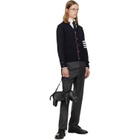 Thom Browne Navy Merino Wool 4-Bar Classic Cardigan