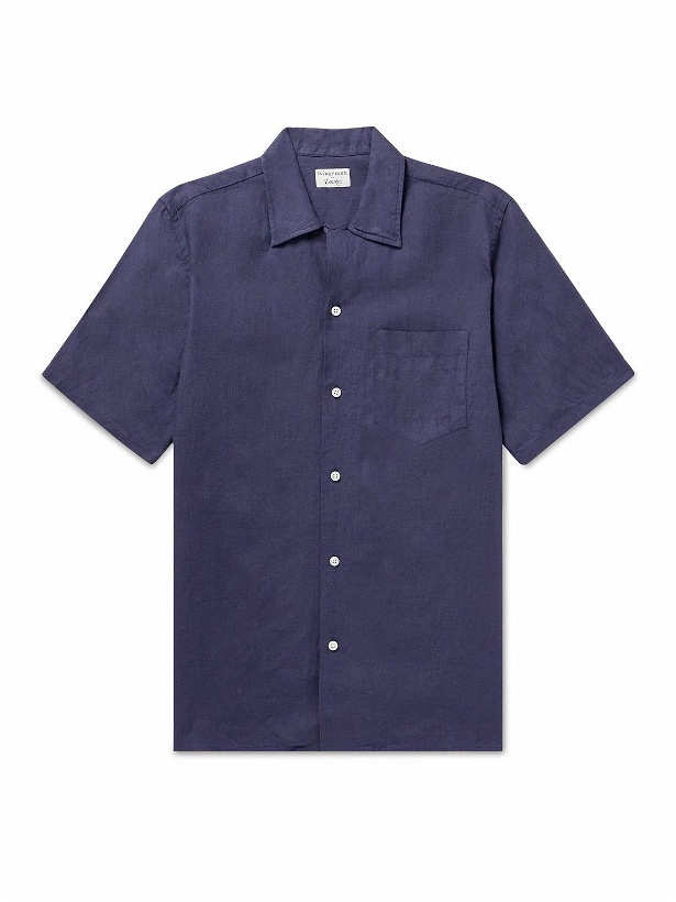 Photo: Kingsman - Camp-Collar Linen Shirt - Blue