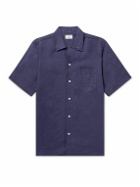 Kingsman - Camp-Collar Linen Shirt - Blue