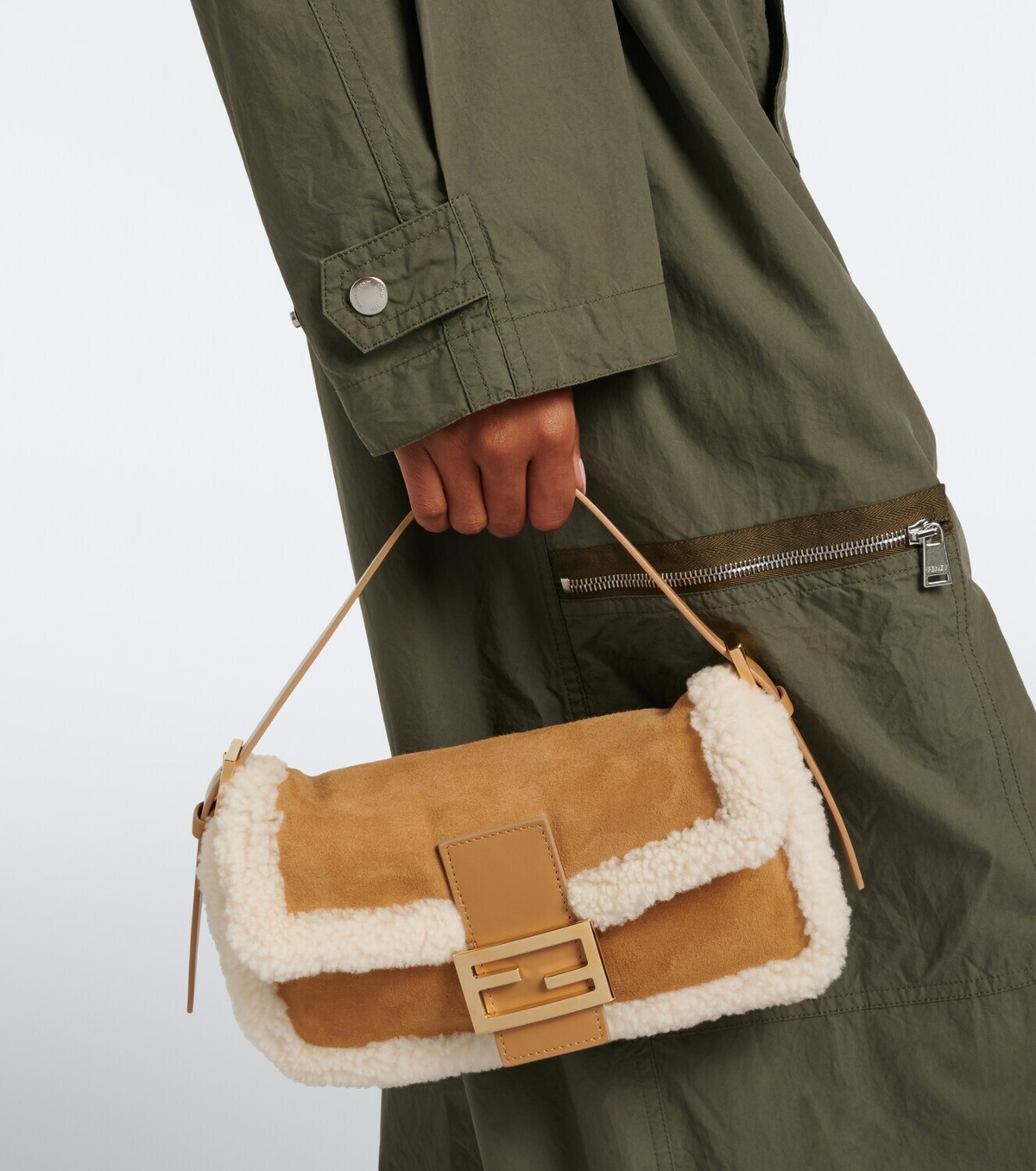Fendi Baguette® 26424 Small suede shoulder bag