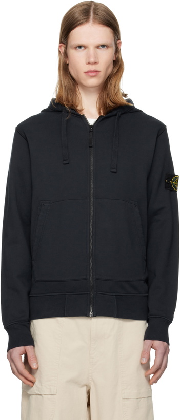 Photo: Stone Island Navy 6100061 Organic Cotton Fleece Hoodie