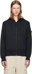 Stone Island Navy 6100061 Organic Cotton Fleece Hoodie