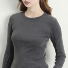 mfpen Women's Long Sleeve Rib T-Shirt in Washed Graphite