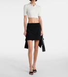 Courrèges Belted crêpe miniskirt