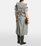 Noir Kei Ninomiya Gingham wool tweed minidress