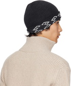 Givenchy Gray Monogram 1972 Reversible Beanie