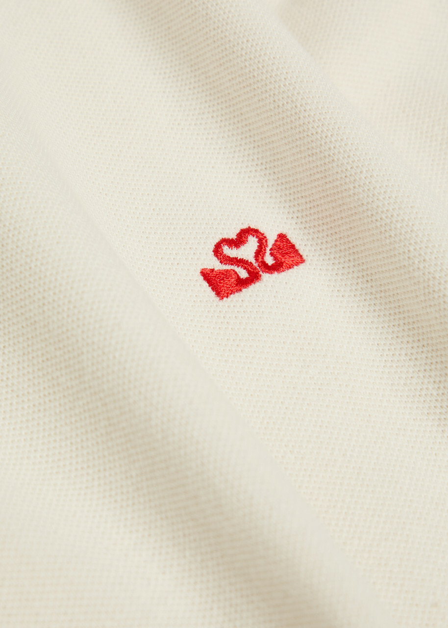 Spence Logo-embroidered Piqué Cotton Racquet T-shirt Off White