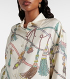 Versace Printed silk twill shirt