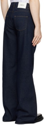 Coperni Navy Wide Leg Jeans