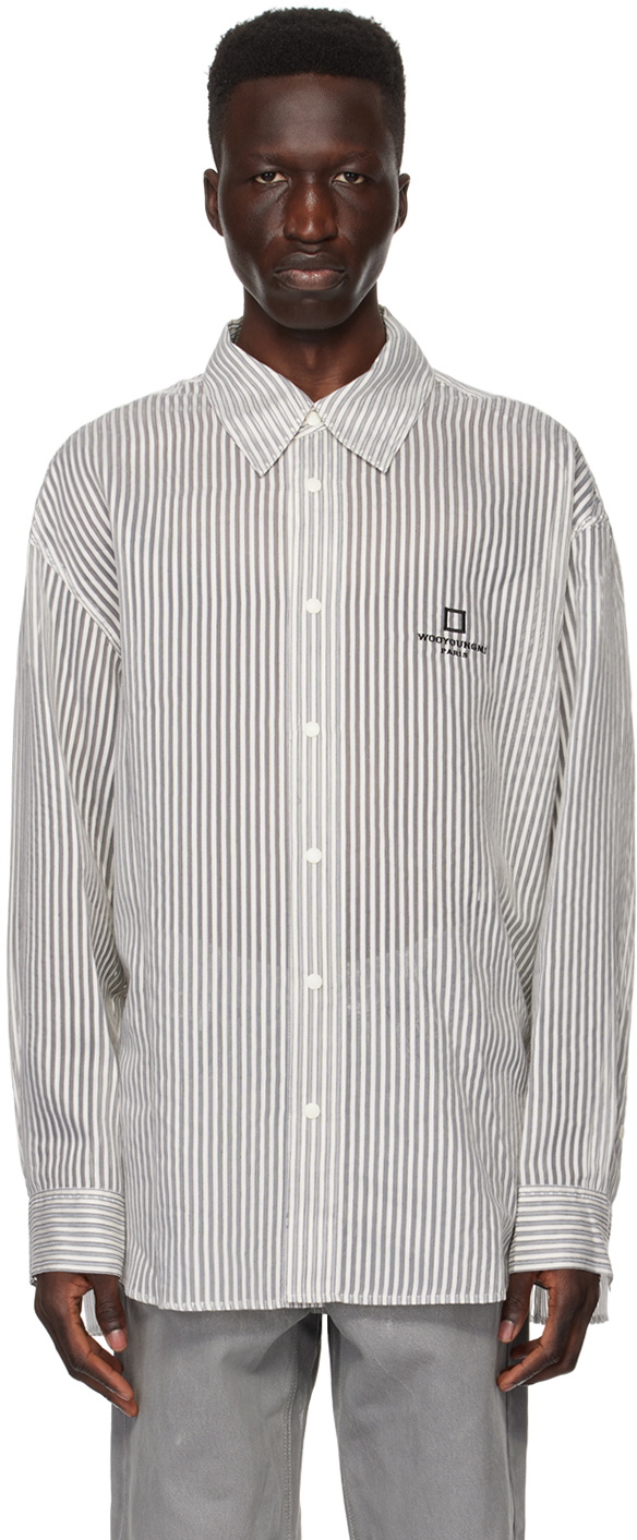 Wooyoungmi Gray Striped Shirt Wooyoungmi