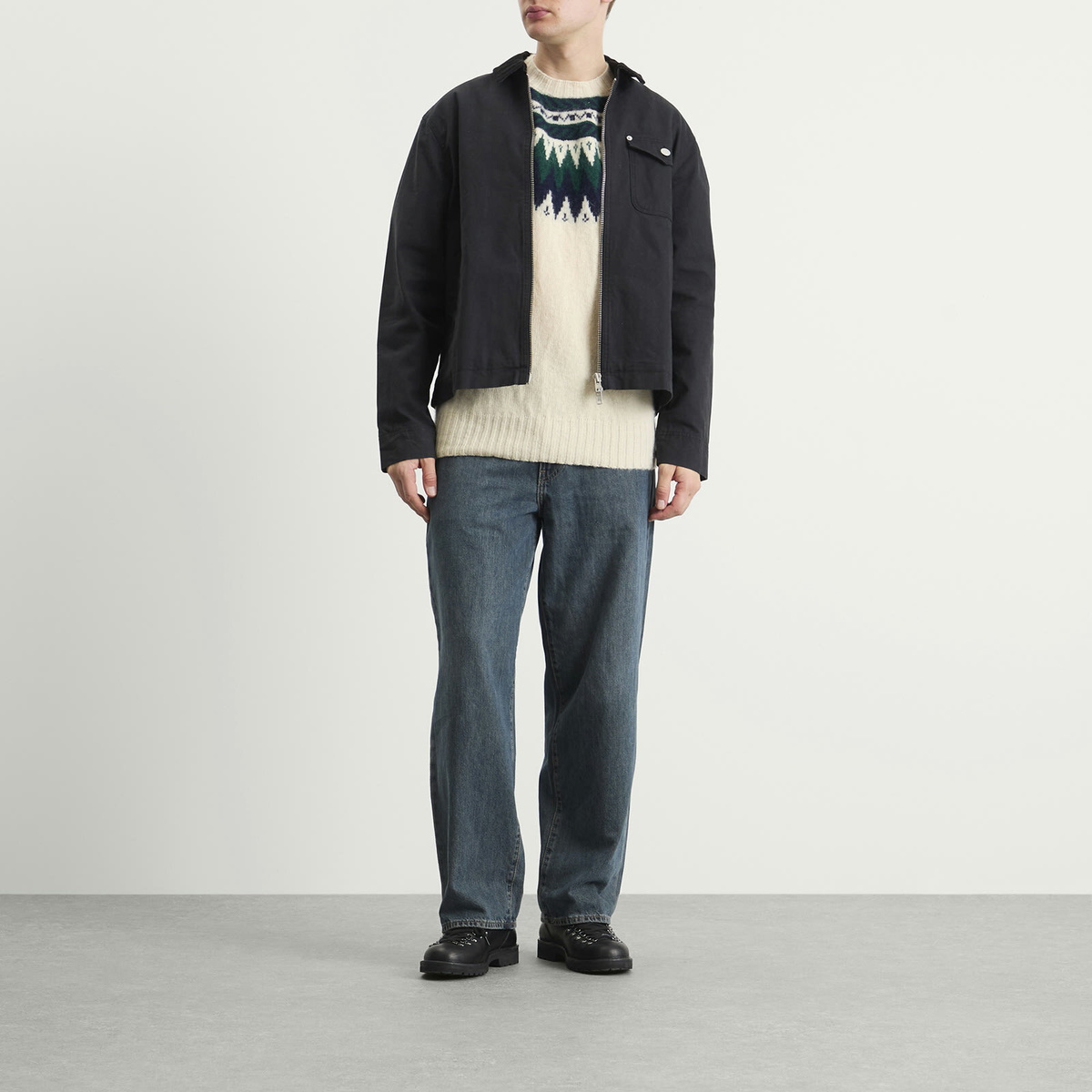 Howlin by Morrison Men's Howlin' Magician In The Mountain Fair Isle Jumper in Ecru