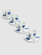 ALESSI Set Of 4 Itsumo Espresso Cups & Saucers