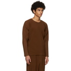 Homme Plisse Issey Miyake Brown Monthly Colors October Long Sleeve T-Shirt