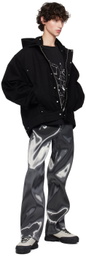 HELIOT EMIL Black Hooded Denim Jacket