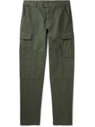 ASPESI - Tapered Garment-Dyed Cotton-Gabardine Cargo Trousers - Green - IT 52