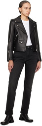 MACKAGE Black Baya Leather Biker Jacket