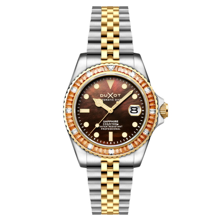 Photo: Duxot Atlantica Automatic Brown Dial Mens Watch DX-2077-88