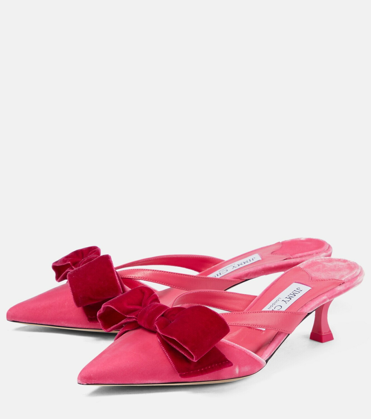 大人可愛い★Jimmy Choo FLACA 50 大リボン ミュール WISTERIA Jimmy Choo - Flaca 50 velvet mules Jimmy Choo