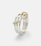 Spinelli Kilcollin Solarium 925 sterling silver and 18kt gold ring with diamonds