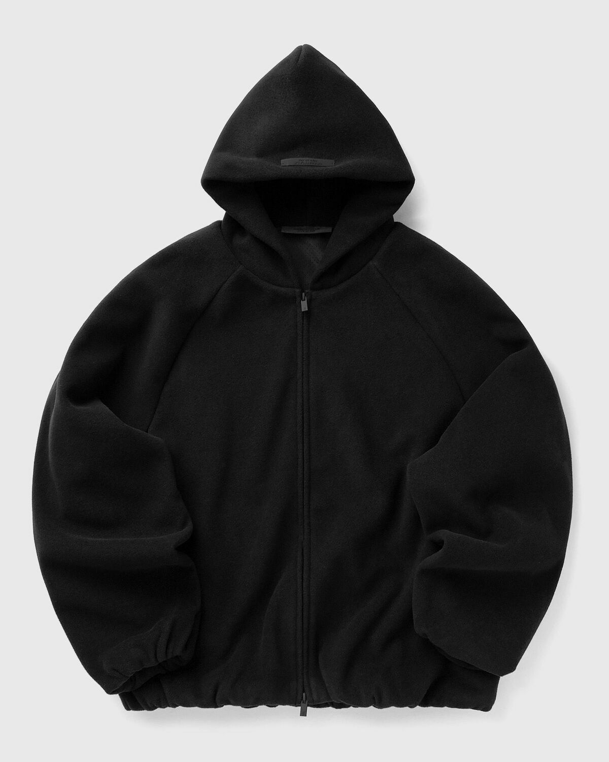 Fear of God Essentials BRUSHED HOODED BOMBER Black Mens Zipper