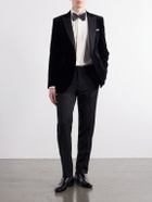 Favourbrook - Grosgrain-Trimmed Cotton-Velvet Tuxedo Jacket - Black