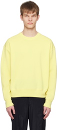 Solid Homme Yellow Rib Trim Sweater