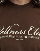 Sporty & Rich 1804 Health T Shirt Brown - Mens - Shortsleeves