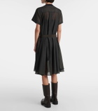 Sacai Jersey-paneled midi dress