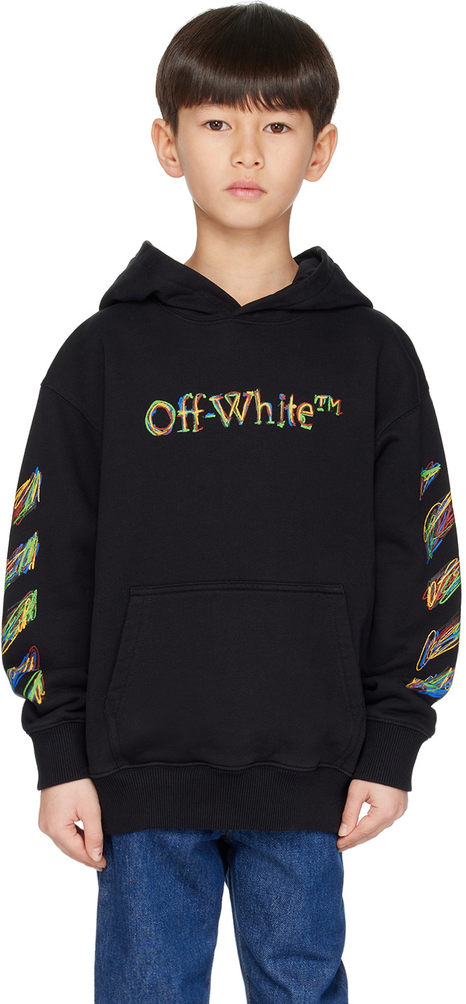 Off-White Kids Black Sketch Hoodie Off-White