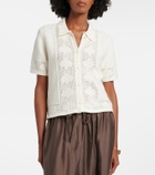Velvet Rosemond open-knit cotton and cashmere top