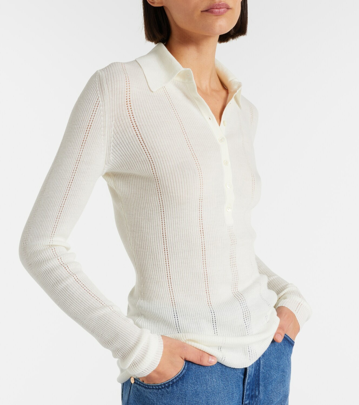 Gabriela Hearst Sophia wool polo sweater