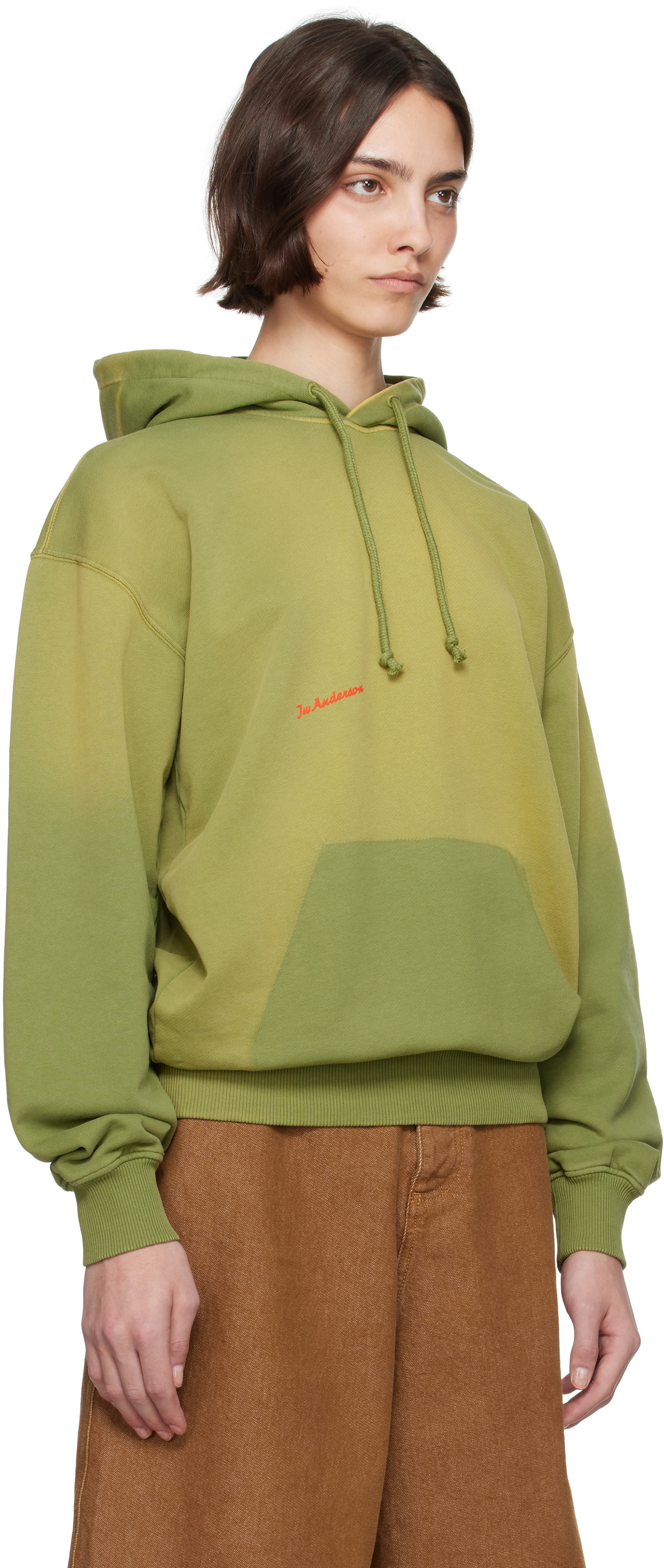 JW Anderson Green Logo Hoodie