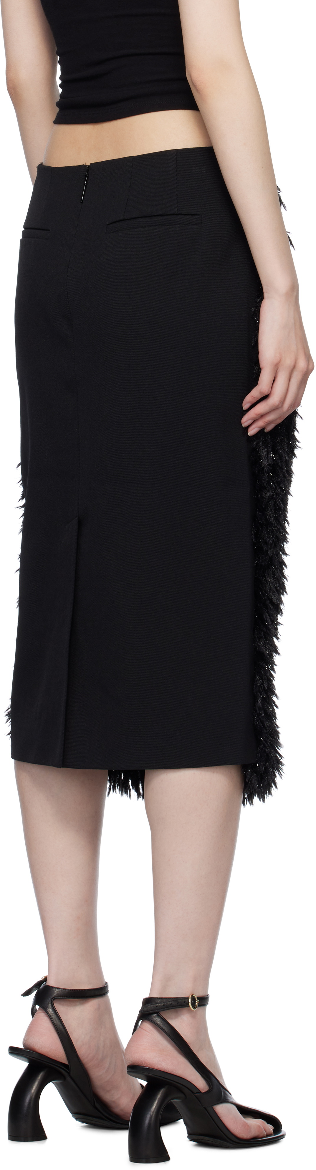 16Arlington Black Eilo Midi Skirt