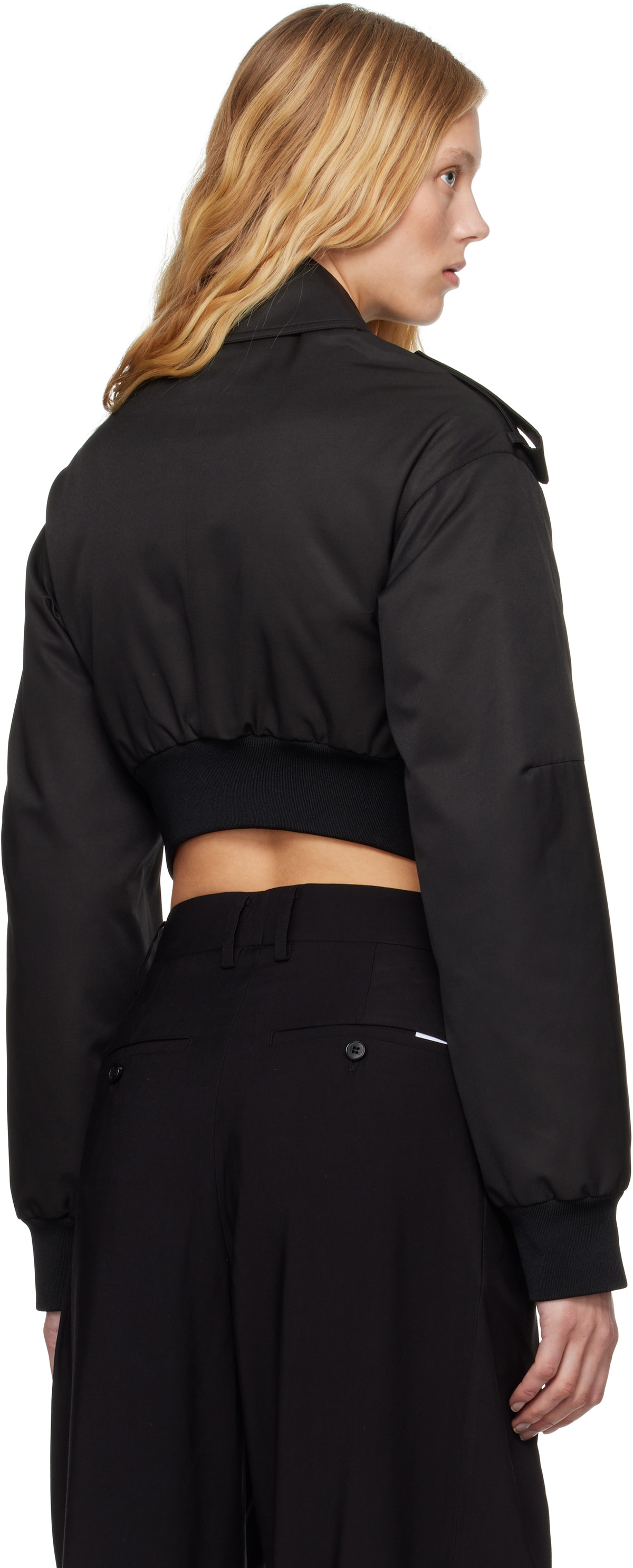 Rokh Black Broken Harrington Jacket