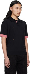 Andersson Bell Black Damaged Polo