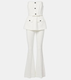 Self-Portrait Strapless crêpe jumpsuit