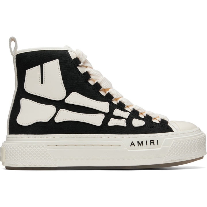 Photo: AMIRI Black Skel Court Hi Sneakers