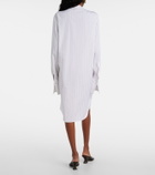 Dries Van Noten Striped tie-neck cotton minidress
