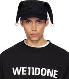 We11done Black Ear Detailed Cap