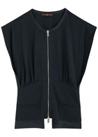 High Begin Crepe top Navy