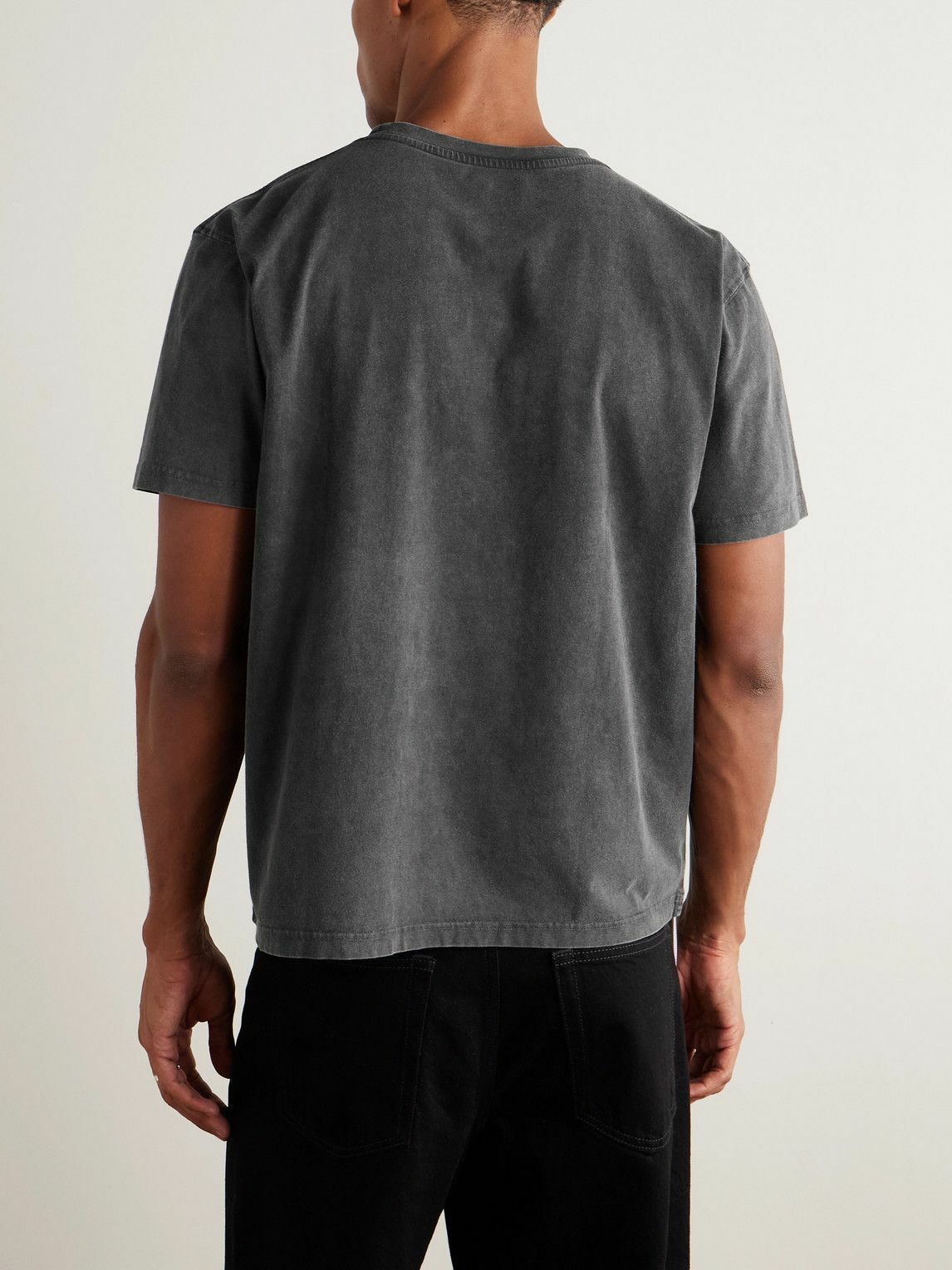 mfpen - Merch Cropped Printed Organic Cotton-Jersey T-Shirt - Gray