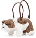 Charles Jeffrey LOVERBOY White & Brown Bulldog Bag