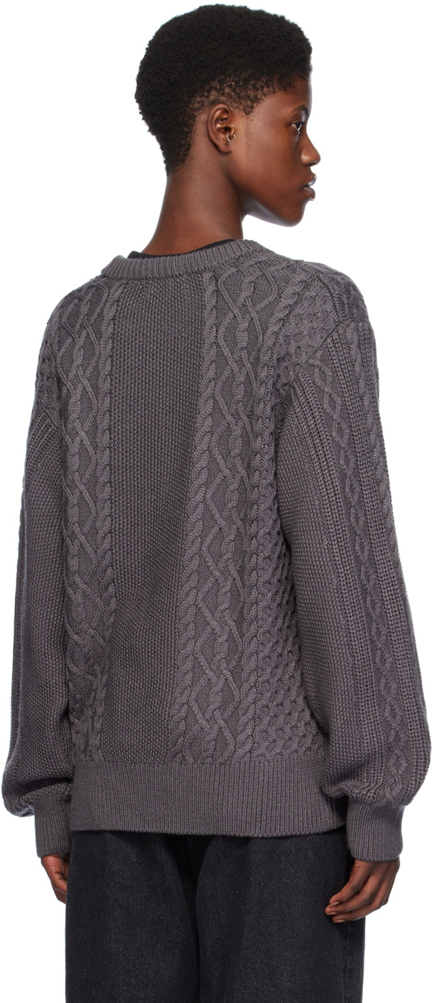 BAPE Gray Ape Head One Point Sweater