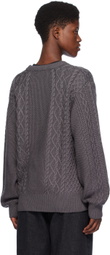 BAPE Gray Ape Head One Point Sweater