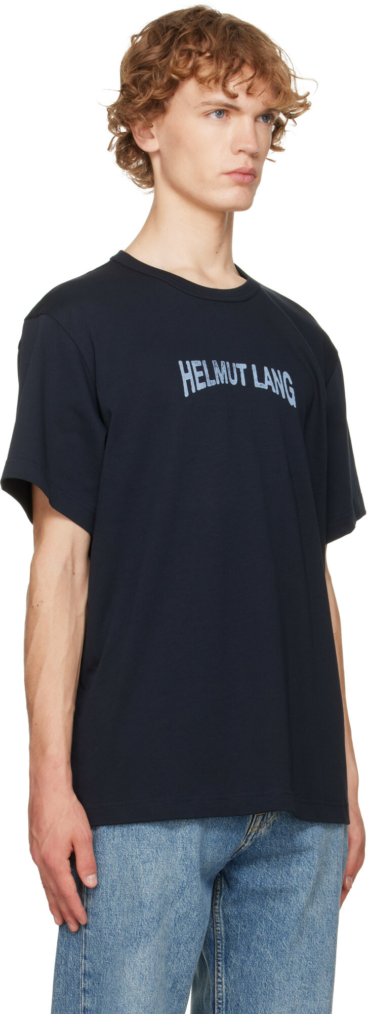 Helmut Lang Navy Ticket T-shirt