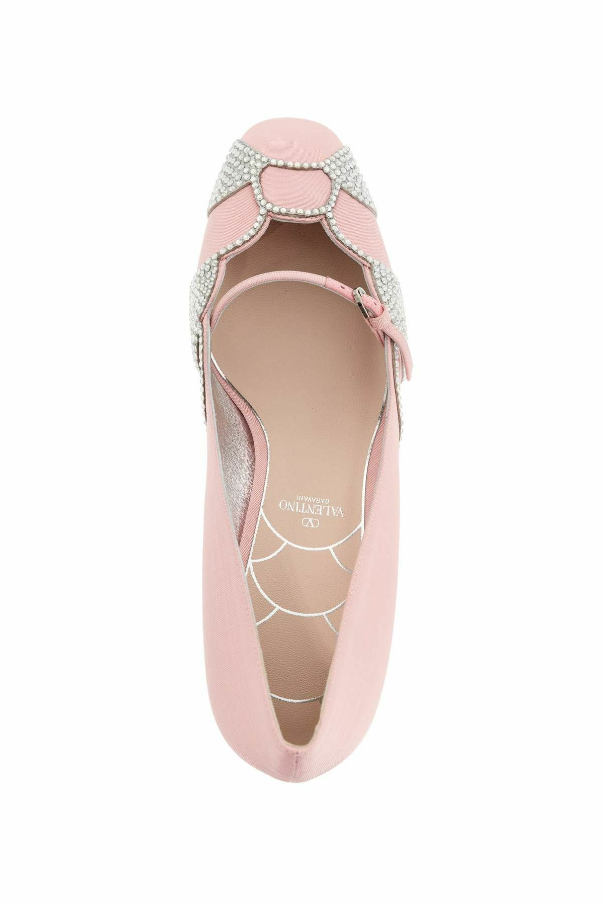VALENTINO GARAVANI pink satin pumps with rhinestones Pink VALENTINO GARAVANI pink satin pumps with rhinestones Pink